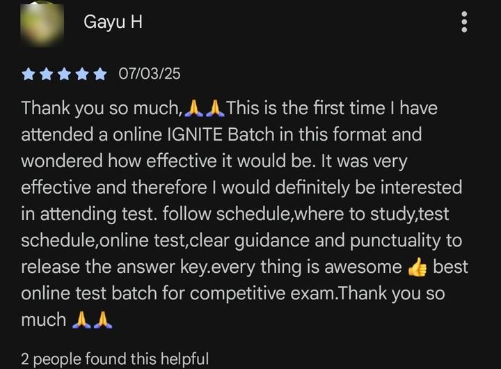 Gayu H's review on Google Play