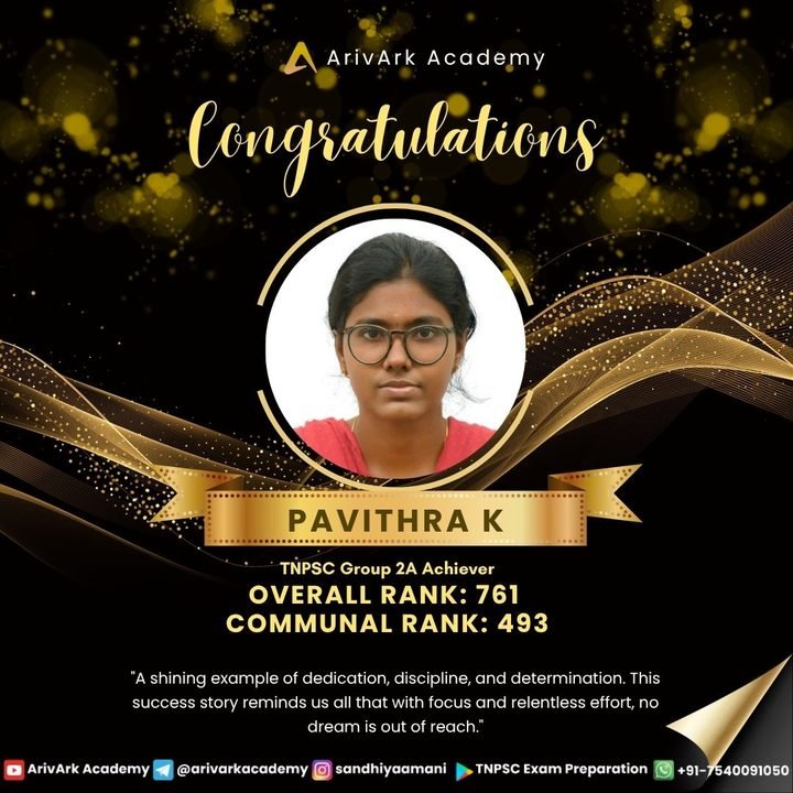 Pavithra K, Cleared Group 2A