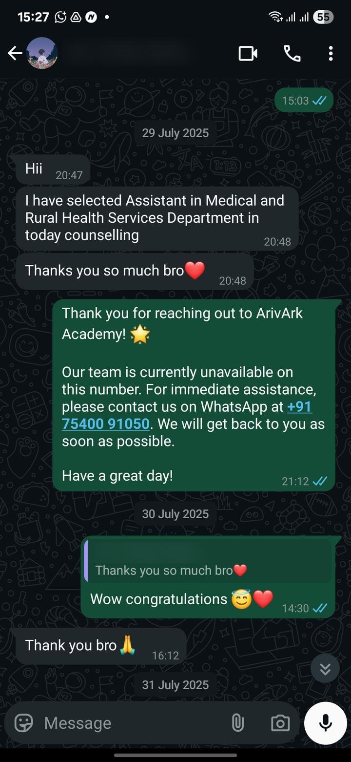 Kesavan: message to ArivArk Academy