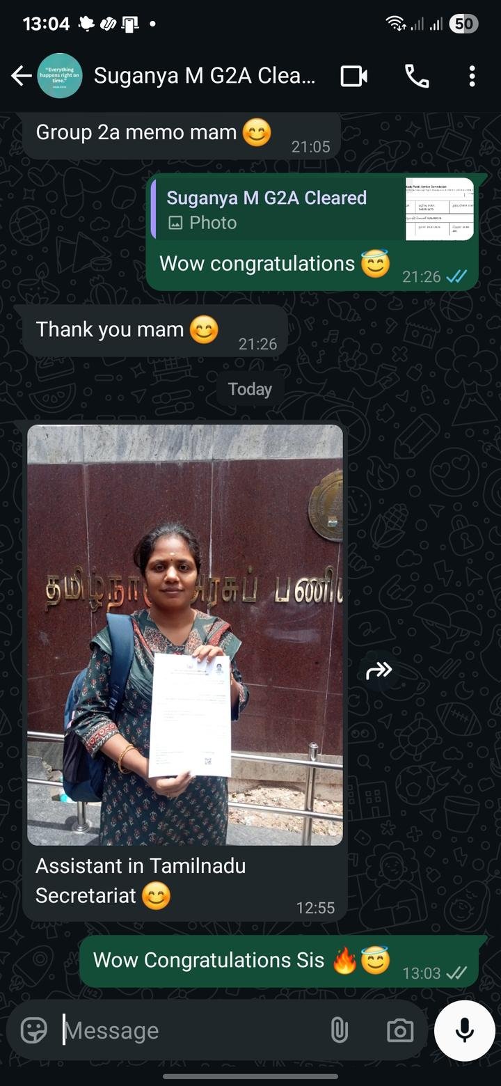 Suganya: message to ArivArk Academy