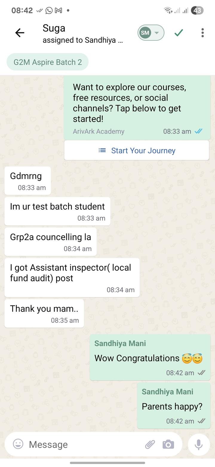 Sugu Priyan: message to ArivArk Academy